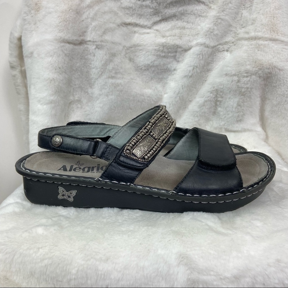 ALEGRIA VERONA ANTIQUE PEWTER SANDALS 41/10.5/11